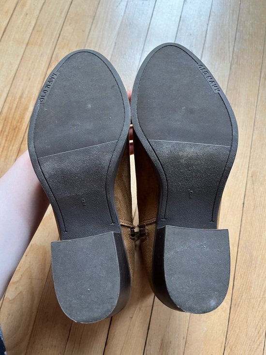 Old Navy Camel Suede-Look Ankle Booties - Picture 8 of 8